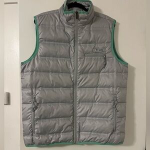 Columbia PFG grey Puffer Vest with Mint Accents size M ((Q120)